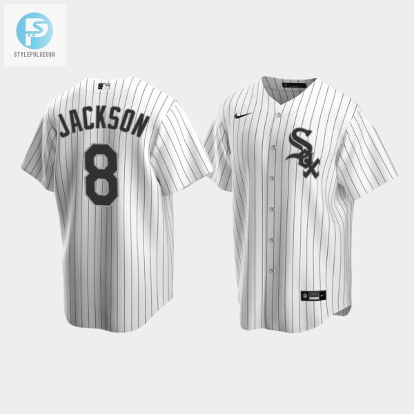 Mens Chicago White Sox 8 Bo Jackson White Home Jersey stylepulseusa 1