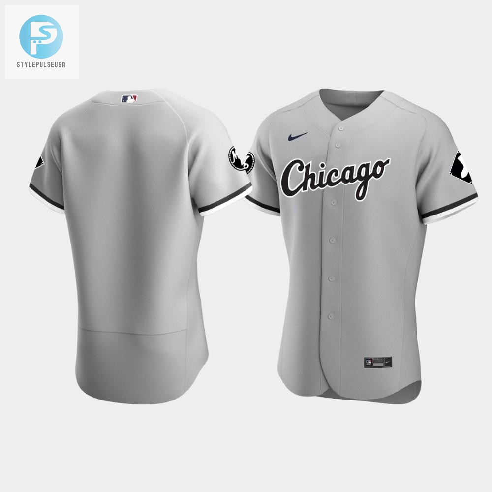 Mens Chicago White Sox Gray Mr Patch Jersey 