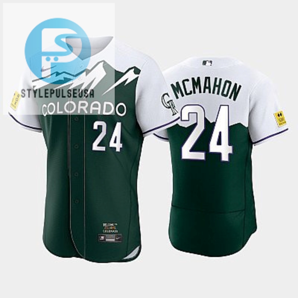 Mens Colorado Rockies 24 Ryan Mcmahon 202223 City Connect Green Jersey 