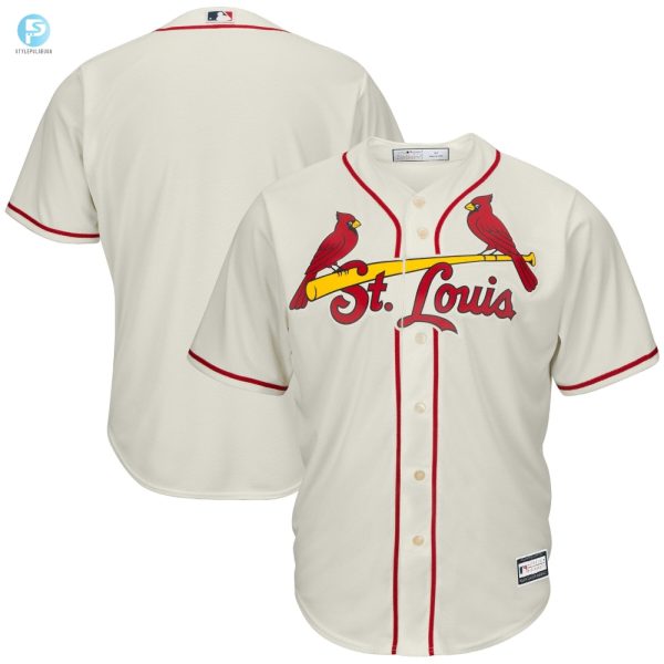 Mens Cream St. Louis Cardinals Big Tall Team Jersey stylepulseusa 1