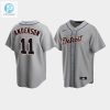 Mens Detroit Tigers 11 Sparky Anderson Gray Road Jersey stylepulseusa 1