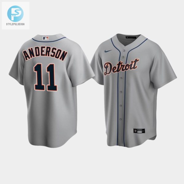 Mens Detroit Tigers 11 Sparky Anderson Gray Road Jersey stylepulseusa 1