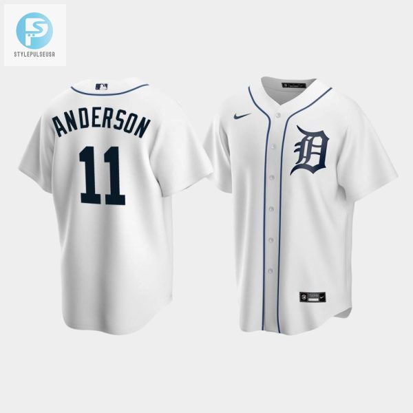 Mens Detroit Tigers 11 Sparky Anderson White Home Jersey stylepulseusa 1