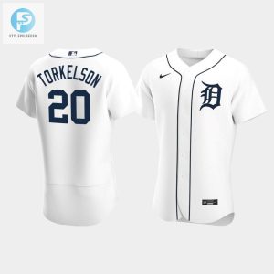 Mens Detroit Tigers 20 Spencer Torkelson White Home Jersey stylepulseusa 1 1