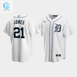 Mens Detroit Tigers 21 Jacoby Jones White Home Jersey stylepulseusa 1 1