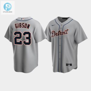 Mens Detroit Tigers 23 Kirk Gibson Gray Road Jersey stylepulseusa 1 1