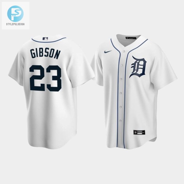 Mens Detroit Tigers 23 Kirk Gibson White Home Jersey stylepulseusa 1 1