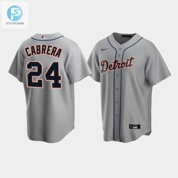 Mens Detroit Tigers 24 Miguel Cabrera Gray Road Jersey stylepulseusa 1 1