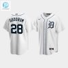 Mens Detroit Tigers 28 Niko Goodrum White Home Jersey stylepulseusa 1