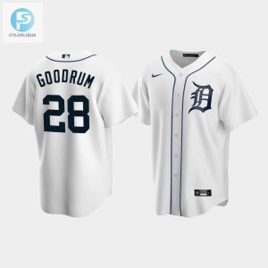 Mens Detroit Tigers 28 Niko Goodrum White Home Jersey stylepulseusa 1 1