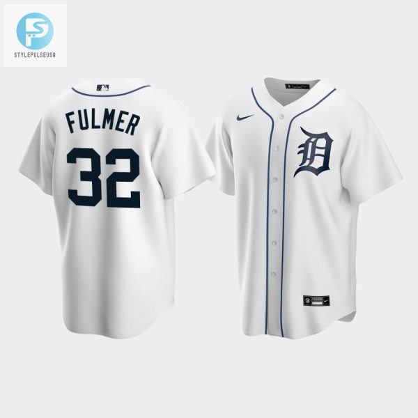 Mens Detroit Tigers 32 Michael Fulmer White Home Jersey stylepulseusa 1