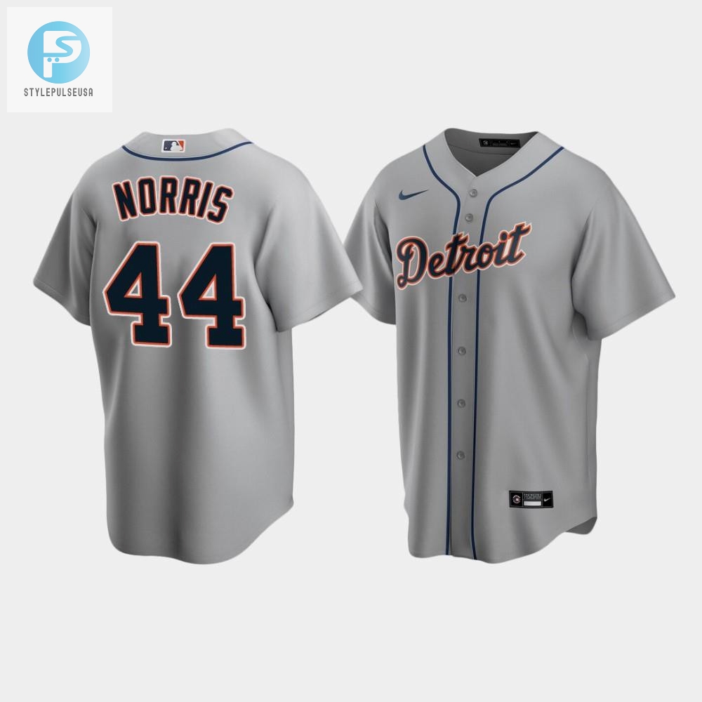 Mens Detroit Tigers 44 Daniel Norris Gray Road Jersey 