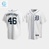 Mens Detroit Tigers 46 Jeimer Candelario White Home Jersey stylepulseusa 1