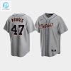 Mens Detroit Tigers 47 Jack Morris Gray Road Jersey stylepulseusa 1