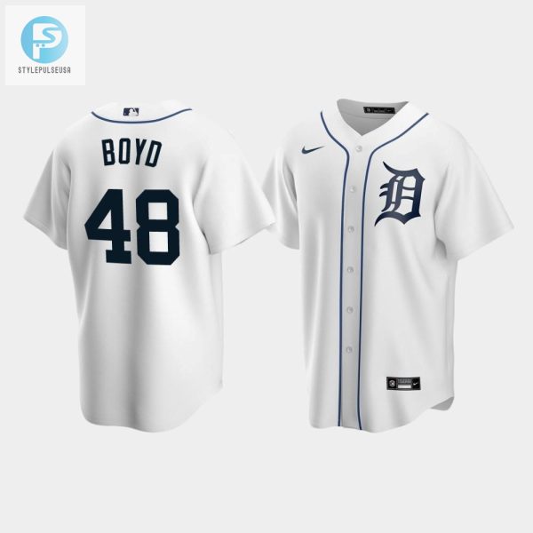 Mens Detroit Tigers 48 Matthew Boyd White Home Jersey stylepulseusa 1