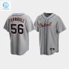 Mens Detroit Tigers 56 Spencer Turnbull Gray Road Jersey stylepulseusa 1