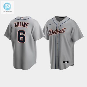 Mens Detroit Tigers 6 Al Kaline Gray Road Jersey stylepulseusa 1 1