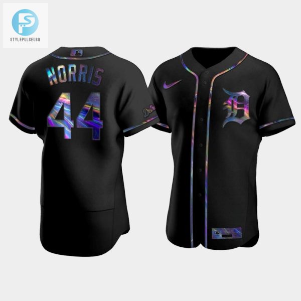 Mens Detroit Tigers Daniel Norris 44 Black Golden Edition Holographic Jersey stylepulseusa 1