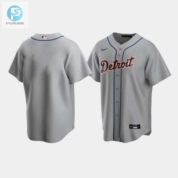 Mens Detroit Tigers Gray Road Jersey stylepulseusa 1