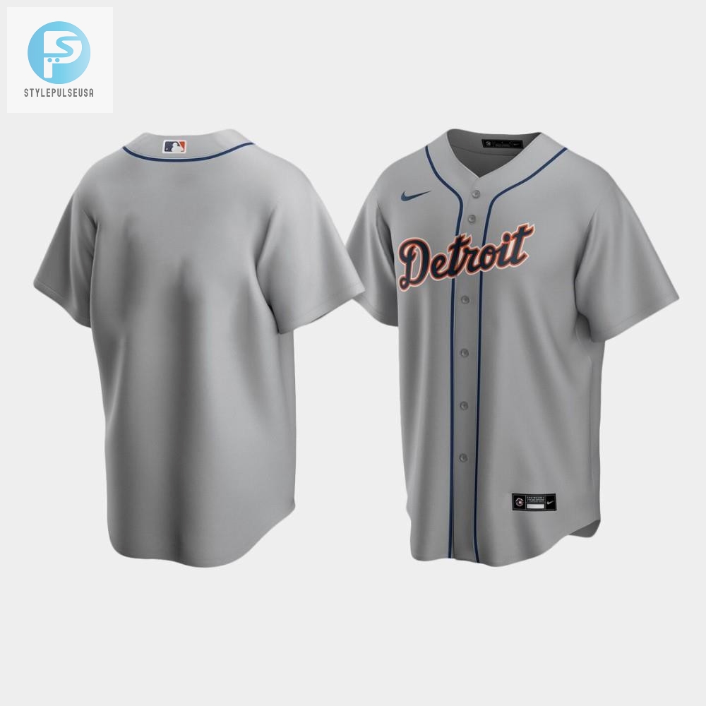 Mens Detroit Tigers Gray Road Jersey 