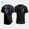 Mens Detroit Tigers Spencer Turnbull 56 Black Golden Edition Holographic Jersey stylepulseusa 1