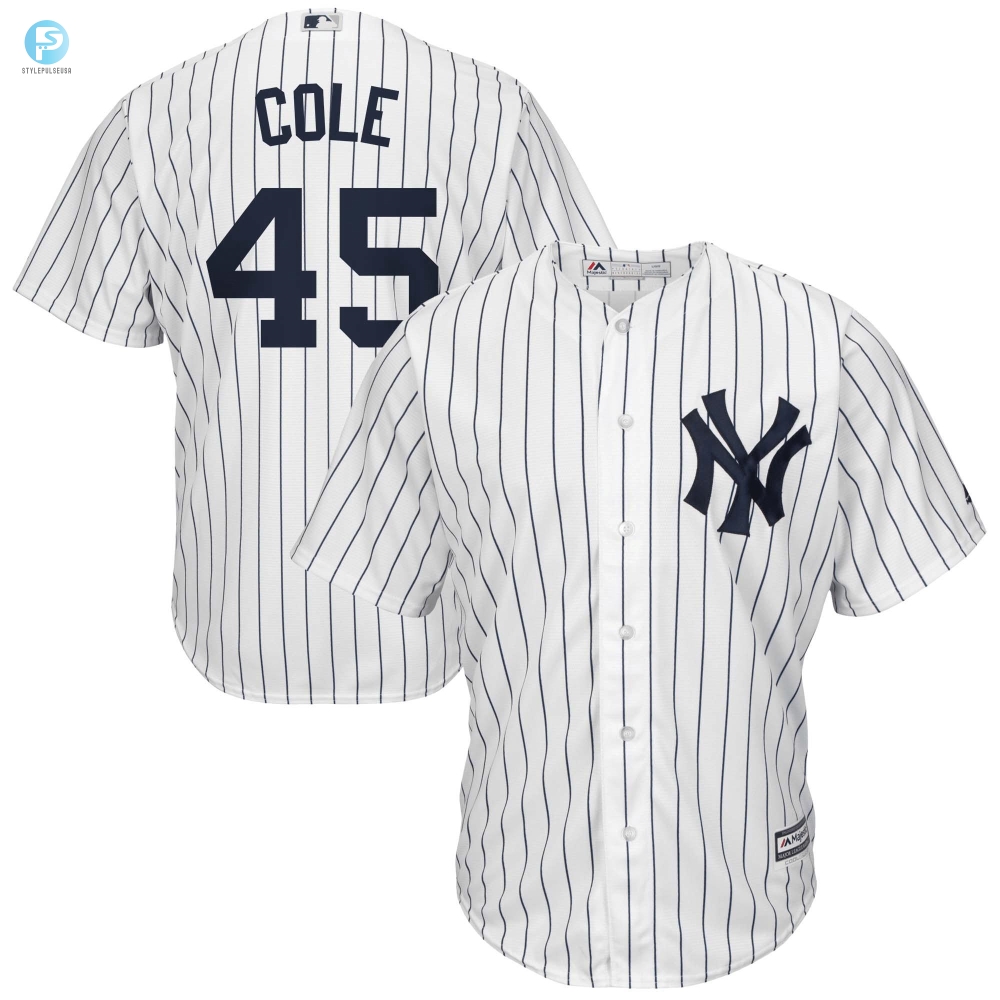 Mens Gerrit Cole Whitenavy New York Yankees Big  Tall Player Jersey 