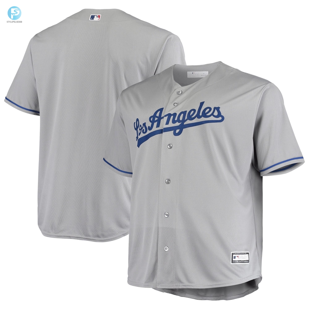 Mens Gray Los Angeles Dodgers Big  Tall Team Jersey 