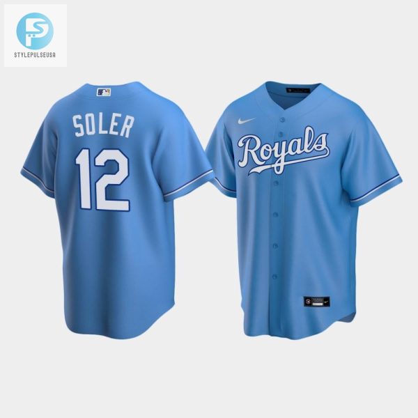 Mens Kansas City Royals 12 Jorge Soler Light Blue Alternate Jersey stylepulseusa 1 1