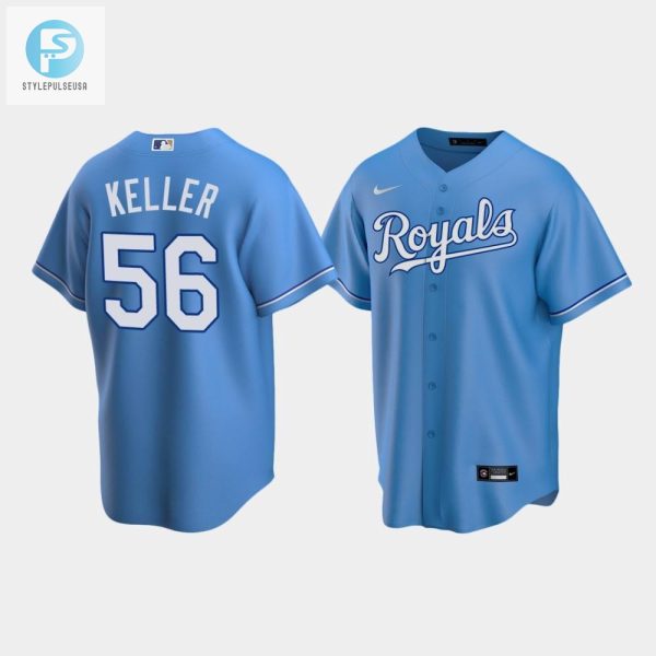 Mens Kansas City Royals 56 Brad Keller Light Blue Alternate Jersey stylepulseusa 1 1