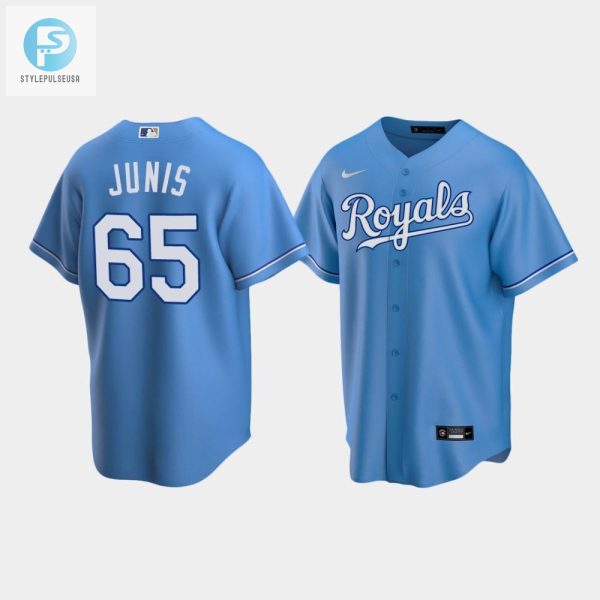 Mens Kansas City Royals 65 Jakob Junis Light Blue Alternate Jersey stylepulseusa 1