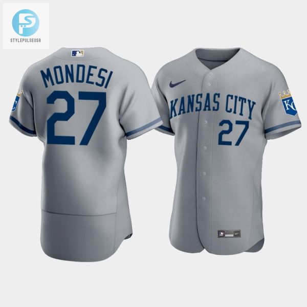 Mens Kansas City Royals Adalberto Mondesi 27 202223 Gray Jersey stylepulseusa 1