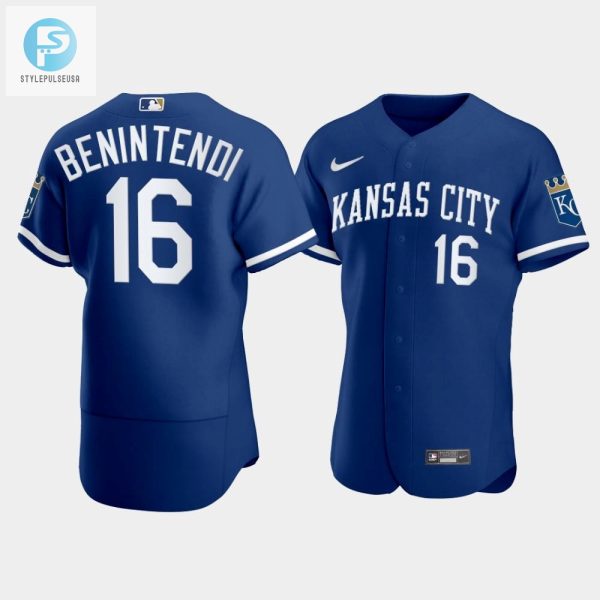 Mens Kansas City Royals Andrew Benintendi 16 202223 Blue Jersey stylepulseusa 1 1