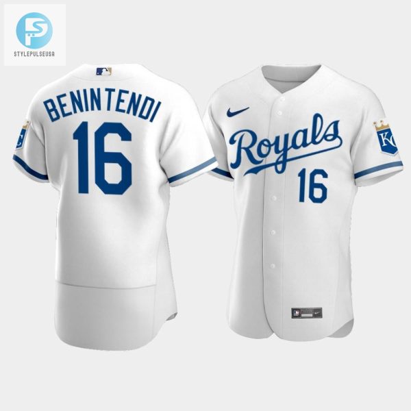 Mens Kansas City Royals Andrew Benintendi 16 202223 White Jersey stylepulseusa 1