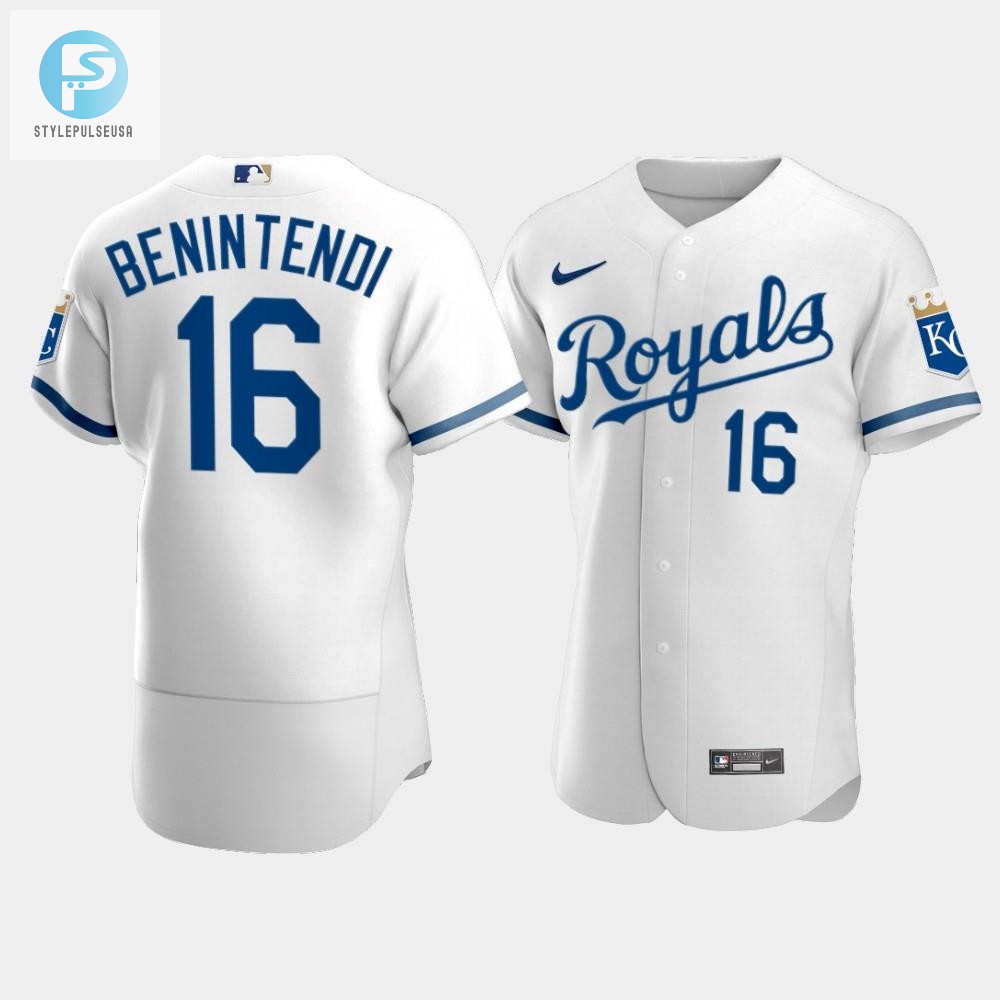 Mens Kansas City Royals Andrew Benintendi 16 202223 White Jersey 