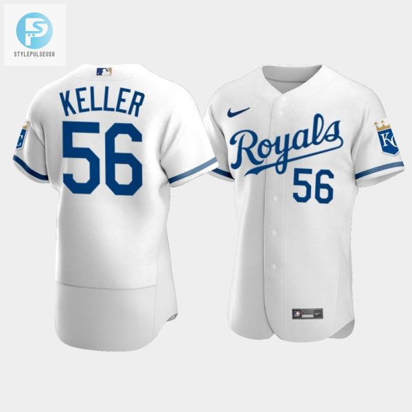 Mens Kansas City Royals Brad Keller 56 202223 White Jersey stylepulseusa 1