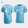 Mens Kansas City Royals Carlos Santana 41 202223 Powder Blue Jersey stylepulseusa 1