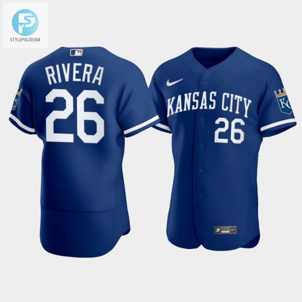 Mens Kansas City Royals Emmanuel Rivera 26 202223 Blue Jersey stylepulseusa 1