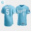 Mens Kansas City Royals George Brett 5 202223 Powder Blue Jersey stylepulseusa 1