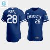 Mens Kansas City Royals Kyle Isbel 28 202223 Blue Jersey stylepulseusa 1