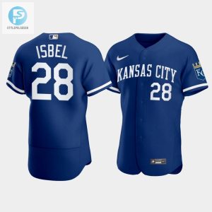 Mens Kansas City Royals Kyle Isbel 28 202223 Blue Jersey stylepulseusa 1 1