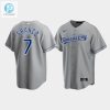 Mens Kansas City Royals Maikel Franco 7 Gray Road Cool Base Jersey stylepulseusa 1