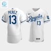 Mens Kansas City Royals Salvador Perez 13 202223 White Jersey stylepulseusa 1