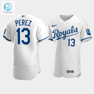 Mens Kansas City Royals Salvador Perez 13 202223 White Jersey stylepulseusa 1 1