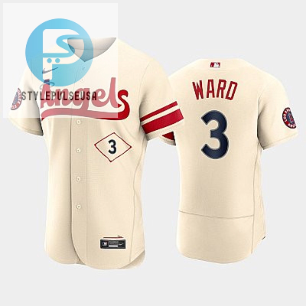 Mens Los Angeles Angels 3 Taylor Ward 202223 City Connect Cream Jersey 