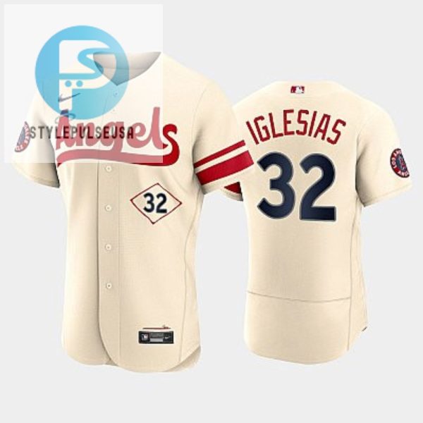 Mens Los Angeles Angels 32 Raisel Iglesias 202223 City Connect Cream Jersey stylepulseusa 1 1