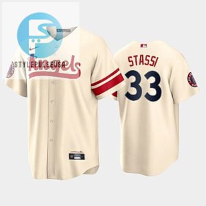 Mens Los Angeles Angels 33 Max Stassi 202223 City Connect Cream Jersey stylepulseusa 1 1