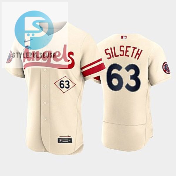 Mens Los Angeles Angels 63 Chase Silseth 202223 City Connect Cream Jersey stylepulseusa 1