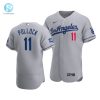 Mens Los Angeles Dodgers A.J. Pollock 11 2020 World Series Champions Road Jersey Gray stylepulseusa 1