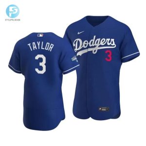 Mens Los Angeles Dodgers Chris Taylor 3 2020 World Series Champions Alternate Jersey Royal stylepulseusa 1 1