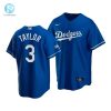 Mens Los Angeles Dodgers Chris Taylor 3 2020 World Series Champions Royal Alternate Jersey stylepulseusa 1